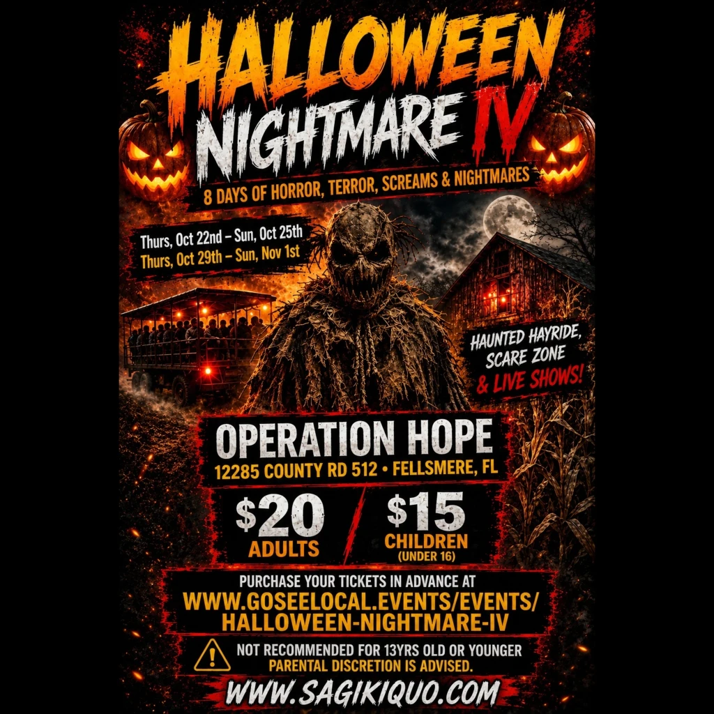 Halloween Nightmare IV: 8 Nights of Pure Terror in Fellsmere Fl